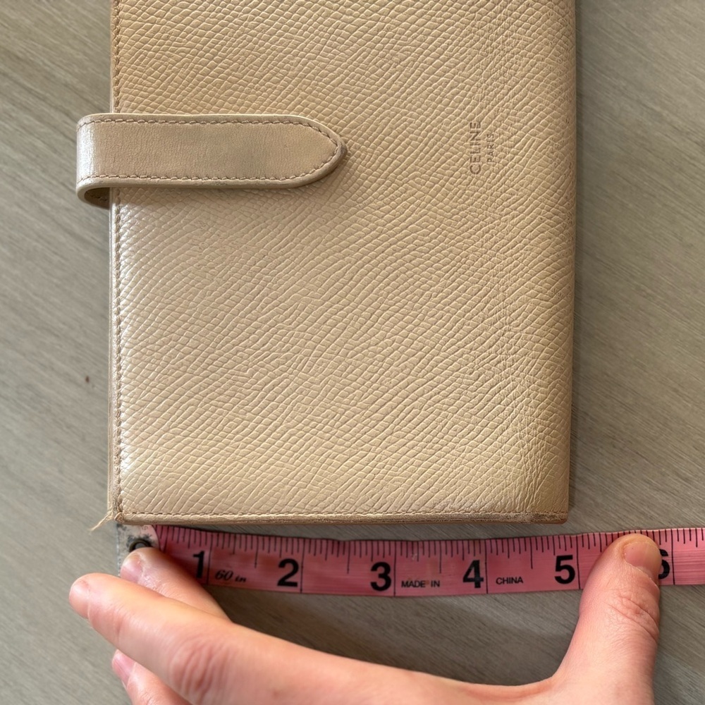 Celine Strap Continental  grained Calfskin  Wallet,Beige / Light Taupe - Picture 15 of 15